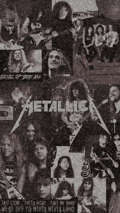 Lazy post #metallica #blackandwhite #aesthetic #wallpaper #80s #90s #thrashmetal #music #kirkhammett #jameshetfield #cliffburton #jasonnewsted #larsulrich #metal #musician #band Metal Band Wallpaper Iphone, Metal Wallpapers Music, Rock Band Wallpaper Iphone, Metallica Phone Wallpapers, Wallpaper Metallica Band, Aesthetic Band Wallpaper, Metal Head Wallpaper, 80s Rock Bands Wallpaper, Dark Rock Aesthetic