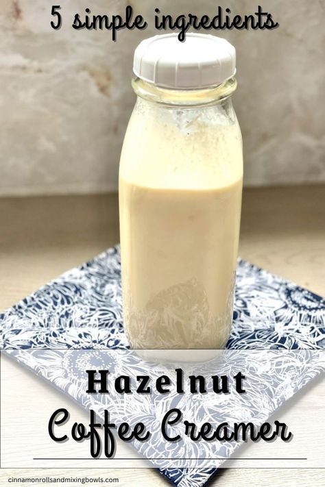 Coffee Creamer Homemade Healthy, Homemade Hazelnut Coffee Creamer, Flavored Coffee Creamer Recipes, Homemade Coffee Creamer Recipe, Hazelnut Coffee Creamer, Diy Coffee Creamer, Healthy Coffee Creamer, Homemade Coffee Syrup, Ginger Ale Recipe