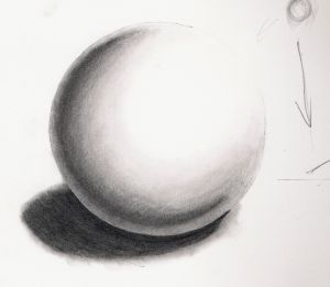 3D sphere drawn in pencil Realistic Drawing Tutorial, 3d Drawing Tutorial, 3d Drawing Techniques, 3d Sphere, Drawing Realistic, Realistic Portrait, Realistic Rose, Eye Drawing Tutorials, Realistic Drawing