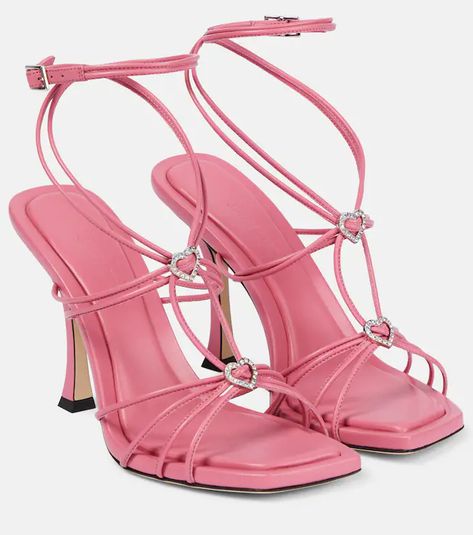 Jimmy Choo Heart Heels, Pink Designer Heels, Heels Pink, Fancy Shoes, Girly Shoes, Aesthetic Shoes, Candy Pink, Jimmy Choo Shoes, Pink Suede