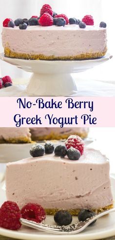 A delicious No-bake Greek Yogurt Pie, an easy recipe, pick your favorite Greek Yogurt flavor. The perfect family SundaySupper dinner dessert. Greek Yogurt Pie, Greek Yogurt Dessert, Yogurt Pie, Greek Yogurt Cheesecake, Greek Yogurt Flavors, Yogurt Dessert, Greek Yogurt Recipes, Berry Dessert, Yogurt Cake