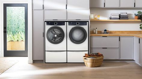 If your water-saving washing machine isn't working as well as it should, check out these tips from Consumer Reports on how to fix the most common issues. Washer Dryer Set, Laundry Pedestal, Gas Dryer, Front Loading Washing Machine, Built In Dishwasher, Outdoor Refrigerator, Washer Dryer Combo, Upright Freezer, Front Load Washer