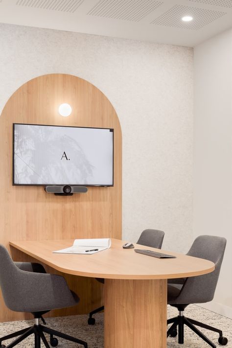 Archway Commercial Interiors Offices - Brisbane | Office Snapshots Corporate Break Room Design, Small Conference Room Design Modern, Informal Meeting Room, Small Waiting Room Design, Commercial Interiors Office, Office Kitchenette, Bureau Open Space, Study Lounge, Small Office Design Interior