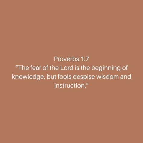 We’re kicking off the journey with Proverbs 1, where it all begins—understanding the value of wisdom, justice, and instruction. The first step toward wisdom is recognizing that it comes from God. 🙏 “The fear of the Lord is the beginning of knowledge, but fools despise wisdom and instruction.” – Proverbs 1:7 Today’s challenge: Reflect on how wisdom can shape your choices and guide your path.  Let’s choose the path of growth and understanding together! Fear Of God Is The Beginning Of Wisdom, The Fear Of The Lord Is The Beginning, Proverbs 1 7, Proverbs 1, The Fear Of The Lord, Proverbs 17 17, Fear Of The Lord, The Fear, First Step