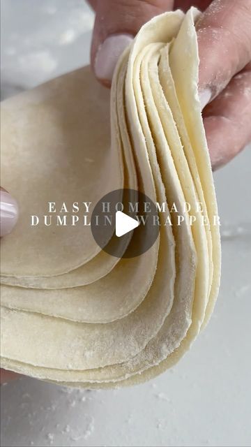 Kimberly Zett on Instagram: "Homemade dumpling wrappers made simple  For about 58 dumpling wrapper all you need is:  • 400g all-purpose flour (3 cups + 1 tbsp) • 1 tsp salt • 220ml very hot water (1 cup)  Due to character limit you can find the full details on my website thezett.com   #dumplingwrappers #homemadedumplings #asiancuisine #diydumplings #cookingtutorial #glutenfree #vegan" Dumplings Recipe Homemade, Dumpling Wrapper Recipe, Dumplings Homemade, Asian Dumplings, Dumpling Wrapper, Steamed Dumplings, Homemade Dumplings, Dumpling Wrappers, Cooking Tutorials