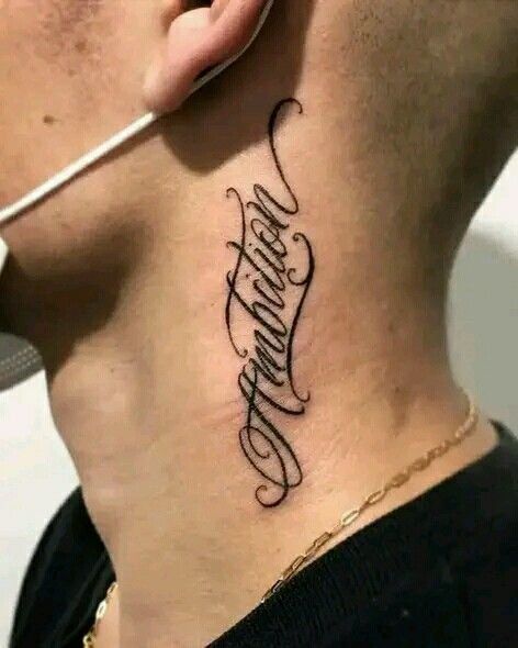 Neck Tattoo For Boys, Chest Tattoo Lettering, Ambition Tattoo, Tattoo Lettering Design, Money Tattoo, Men Tattoos Arm Sleeve, Art Lettering, Scary Tattoos, Lettering Tattoo