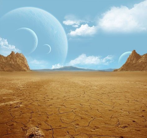 Planet Surface, Alien Planets, Planets In The Sky, Alien Landscape, Photoshop Creative, Planets And Moons, Planets Art, Landscape Concept, Alien Planet