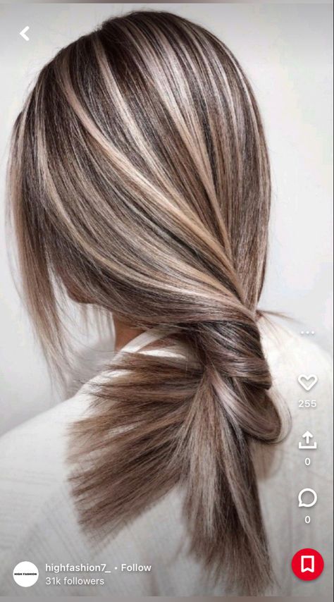 Blonde Highlights On Dark Hair, Summer Hair Highlights For Brunettes, Ash Blonde Hair Colour, Grey Hair Transformation, Highlights For Brunettes, Summer Hair Highlights, Summer Balayage, Brunette Hair With Highlights, Color For Brunettes