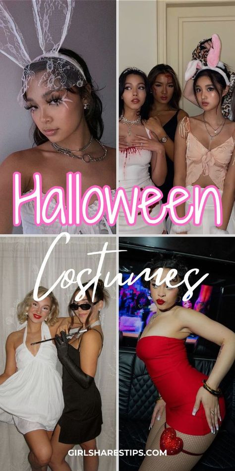 Looking for cute, hot, and trendy Halloween costumes for women? Our post has 40+ creative and fun DIY ideas, as well as easy last-minute options. Perfect for anime fans, work functions, trios, duos, groups, and besties. Great for college students and those with black, blonde, brunette, or red hair. Find your perfect matching Halloween costumes for 3 here! #halloween #halloweencostumeideas #costumesforwomen #costumeidea Hot Halloween Costume Ideas 2024, Red Head And Brunette Halloween Costumes, Halloween Costumes Women Brown Hair, Short Brown Hair Costume Ideas, Halloween Costumes Brunette Women, Matching Halloween Costumes For 3, Halloween Costumes Women Brunette, Brunette Costumes, Halloween Costumes Women Creative Unique