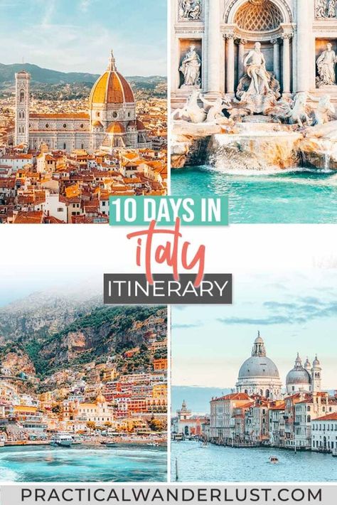 The Ultimate 10 Days in Italy Itinerary Long Term Travel Packing, 10 Days In Italy, Amalfi Coast Positano, Country Italy, Europe Holidays, Budget Friendly Travel, Responsible Tourism, Vacation Itinerary, Italy Itinerary