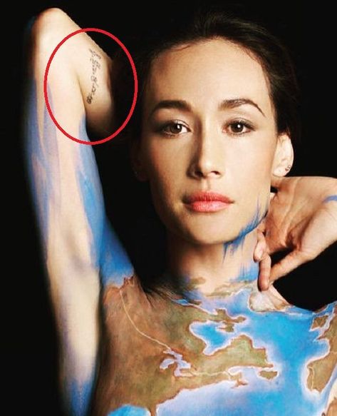 Maggie Q’s 5 Tattoos & Their Meanings – Body Art Guru Tattoo Left Arm, Q Tattoo, Johnny Depp Tattoos, Letter S Tattoo, Peter Pan Tattoo, Wrist Band Tattoo, Heaven Tattoos, Phrase Tattoos, Maggie Q