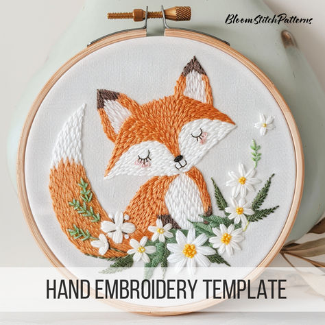 This charming design features a delightful fox amidst lush foliage, perfect for adding a touch of woodland magic to your stitching projects. Explore our store for more enchanting patterns! #FoxEmbroidery #HandEmbroidery #EmbroideryPattern #DIYCrafts #EmbroideryInspiration #Stitching #Crafting #PinterestCrafts #EmbroideryDesigns Embroidery Woodland, Woodland Embroidery, Embroidery Beginner, Stitching Projects, Beginner Embroidery, Pinterest Crafts, Woodland Fox, Embroidery Diy, Fox Embroidery