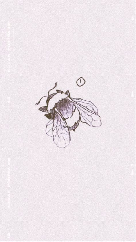 Chunky Bumble Bee Tattoo, Bumble Bees Tattoos, Simple Bee And Flower Tattoo, Honeybee Drawing Simple, Micro Bumble Bee Tattoo, Cute Bees Drawings, Bumble Bee Line Art, Bee Landing On Flower Tattoo, Small Bumble Bee Tattoo Simple