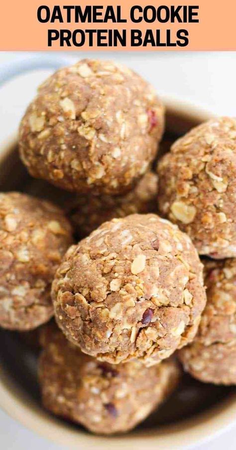 Low Calorie Protein Balls With Protein Powder, Oatmeal Cookie Protein Balls, Oatmeal Almond Butter Protein Balls, No Bake Cookie Protein Balls, Cookie Butter Protein Balls, Protein Balls With Almond Butter, Copycat Kodiak Protein Balls, High Calorie Protein Balls, Protein Balls No Peanut Butter