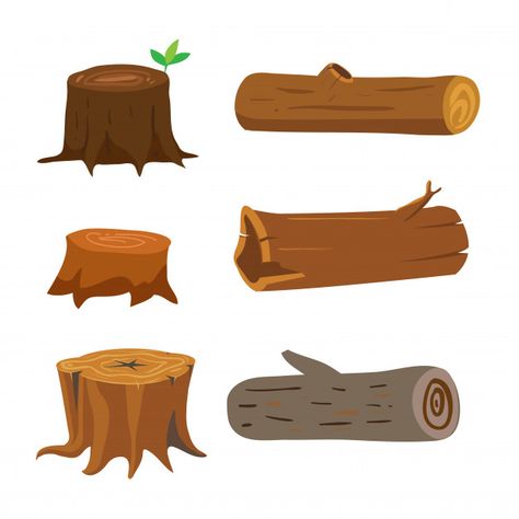 Wood Character Design, Wood Graphic Design, Woods Drawing, Wood Drawing, Wood Illustration, Cartoon Trees, Illustration Art Kids, Hand Drawing Reference, Collection Design