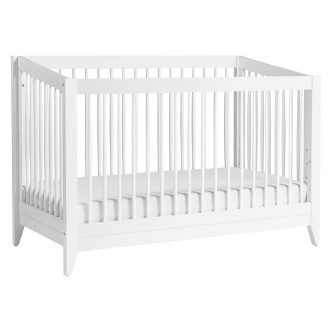 Babyletto Sprout 4-in-1 Convertible Crib - White. Babyletto Sprout 4-in-1 Convertible Crib - White #Baby #NurseryFurniture #Cribs #StandardFullSizedCrib Loft Nursery, Convertible Crib Toddler Bed, 4 In 1 Crib, Modern Crib, Crib Toddler Bed, Stylish Nursery, Nursery Modern, Improve Indoor Air Quality, Adjustable Mattress