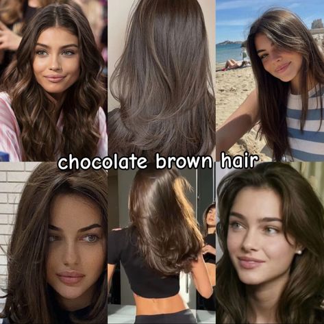 Hair Color Names, Brown Hair Inspiration, Brown Hair Looks, Brown Hair Inspo, Hair Color Streaks, Chocolate Brown Hair, Hair Streaks, Pretty Hair Color, Greasy Hair Hairstyles