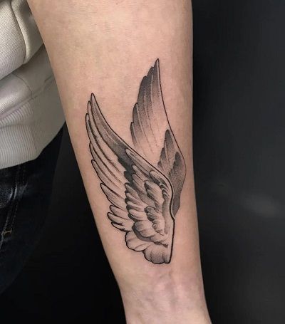 Latest 60 Angel Wings Tattoo Designs (2023) Back Angel Wings Tattoo, Angel Wings Tattoo Man, Angel Wings Tattoo Back, Back Angel Tattoo, Angel Wing Tattoo Memorial, Angel Wing Arm Tattoo, Wings Tattoo Back, Angel Wings Tattoo Forearm, Angel Wing Wrist Tattoo