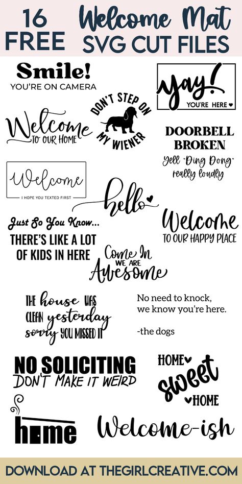 Svg Welcome Signs Free, Doormat Svg Free, Signs For The Front Door, Welcome Ish Svg Free, Welcome Sign Front Door Diy Cricut, Front Door Cricut Ideas, Welcome Svg Front Doors, Sublimation Door Mat Ideas, Door Hanger Svg Free