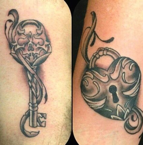 key and lock | Lock tattoo, Key tattoos, Lock key tattoos #tattooideas #skulltattoos Lock And Key Tattoos, Lock Key Tattoos, Lock And Key Tattoo, Keyhole Tattoo, Skull Couple Tattoo, Skeleton Key Tattoo, Key Tattoo Designs, Lock Tattoo, Romantic Tattoo