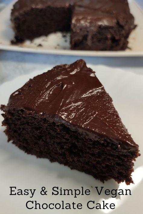 Moist Vegan Chocolate Cake, Vegan Chocolate Coffee Cake, Vegan Chocolate Frosting Recipe, Vegan Dark Chocolate Cake, Vegan Cake Recipes Birthdays, Veggie Pastry, Best Vegan Cake, Best Vegan Cake Recipe, Easy Vegan Chocolate Cake