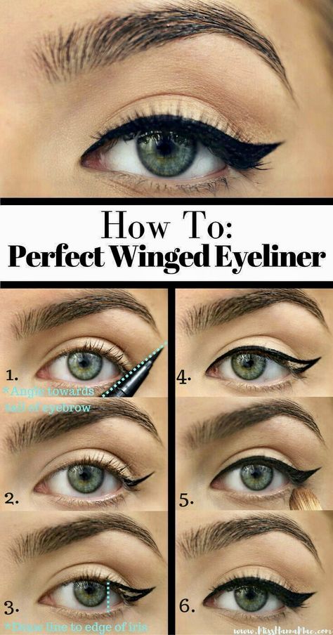 How To Put Eyeliner, Eyeliner For Small Eyes, Eyeliner Tutorials, Smokey Eyes Tutorial, Best Gel Eyeliner, Brown Eyeshadow Palette, Tutorial Eyeliner, Eyeliner Tips, Perfect Winged Eyeliner