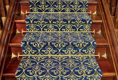 Stair Runner Rods, Dust Corners, Stair Carpet Rods, Victorian Stairs, Old House Interior, Stair Rods, Modern Stairs, Corner House, Stair Runner Carpet