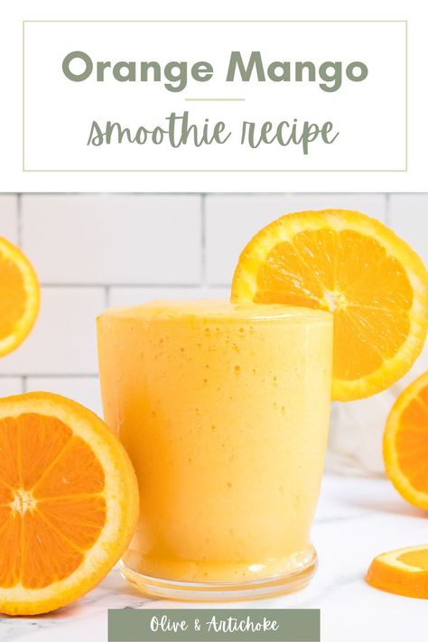 Orange Mango Smoothie Recipes, Orange Mango Smoothie, Mango Avocado Smoothie, Mango Smoothie Recipe, Orange Juice Smoothie, Orange Smoothie Recipes, Filling Smoothie, Mango Banana Smoothie, Refreshing Breakfast