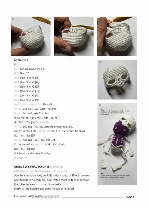 catrina the skeleton crochet pattern Free Crochet Skeleton Patterns, Cursed Crochet Pattern, Free Creepy Crochet Patterns, Creepy Crochet Pattern Free, Skeleton Crochet Pattern, Little Crochet Projects, Skeleton Crochet, Crochet Skeleton, Horror Crochet