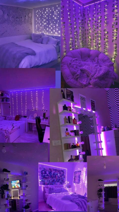 Purple Room Decor, Room Organization Bedroom, Neon Bedroom, Luxury Room Bedroom, Classy Bedroom, تصميم للمنزل العصري, Room Redesign, Bedroom Decor Inspiration, Girly Room