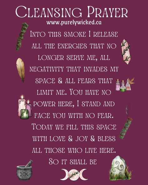 Witchy Items To Make And Sell, Sage Cleansing Prayer, Negative Energy Cleanse, Smudging Prayer, Release Negativity, Awakening Consciousness, Desain Ui, Sage Smudging, Luck Spells