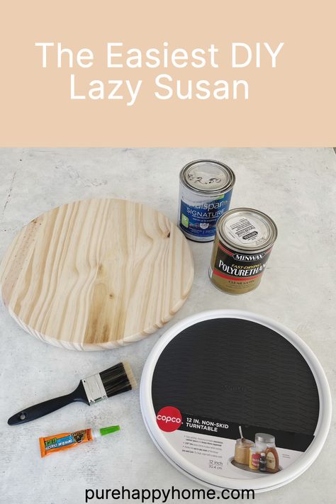 Dining Room Table Lazy Susan, Diy Wood Kitchen Projects, Lazy Susan Ideas Diy Wood, Lazy Susan Countertop Decor, How To Make Lazy Susan, Lazy Susan Diy How To Make A, Diy Lazy Susan Turntable Dollar Store, Kitchen Table Lazy Susan Decor, Table Lazy Susan Decor