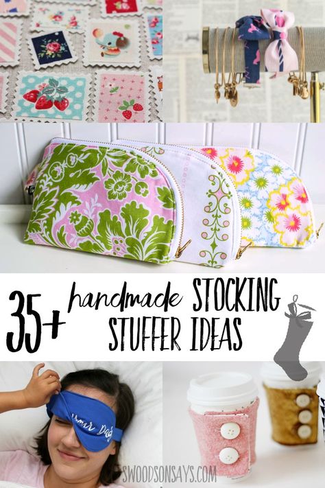 Skip the junky filler and sew your stocking stuffer gifts this year! Over 35 free sewing tutorials & patterns that are small enough to fit inside as a Christmas gift. #sewing #christmascrafts #stockingstuffer #diy #crafts Syprosjekter For Nybegynnere, Sewing Christmas Gifts, Christmas Sewing Projects, Stocking Stuffer Ideas, Handmade Stocking, Best Stocking Stuffers, Sewing Tutorials Free, Beginner Sewing Projects Easy, Stocking Stuffer Gifts