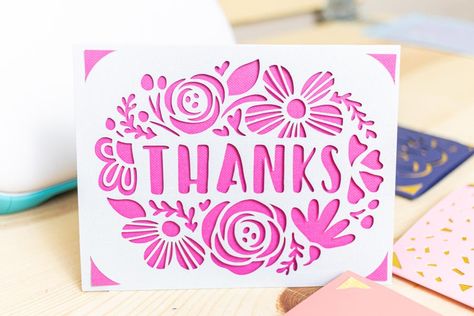 Make Cards with the Cricut Joy and the Card Mat – Daydream Into Reality Cricut Cutaway Cards Free, Thank You Svg Free, Cricut Thank You Cards Free Svg, Cricut Joy Wedding Invitations, Thank You Card Cricut, Cricut Thank You Cards Free, Cricut Thank You Cards, Cricut Card Ideas, Cricut Carte