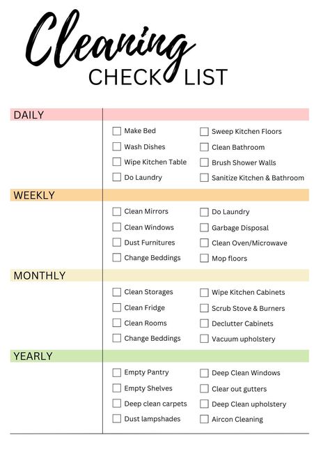 If you're someone who is struggling with cleaning, clutter, or home organization, then this Cleaning Checklist is going to change your life! Designed with moms, wives, and single women in mind it hits all of the areas that are big and small needed to eliminate the mess in your home and life (because we know that your peace of mind is too precious to be stressing about th...#to #Guide #Motivation #Cleaning #Ultimate #Schedule #Creating #Home #for #The #a #Trends #a #Home #Tidy #Creating #Inspo Nesting Cleaning Checklist, Basic Cleaning Checklist, Clean Schedule, Weekly House Chores, Editable Cleaning Checklist, Monthly Cleaning Schedule, Chore Checklist, Deep Cleaning Checklist, Clean House Schedule