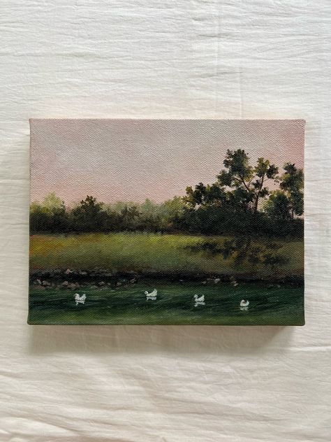 Moody Neutral, Palette Painting, Moody Painting, Farmhouse Art, Arte Inspo, Nature Art Painting, Vintage Landscape, Impressionist Paintings, Diy Canvas Art Painting