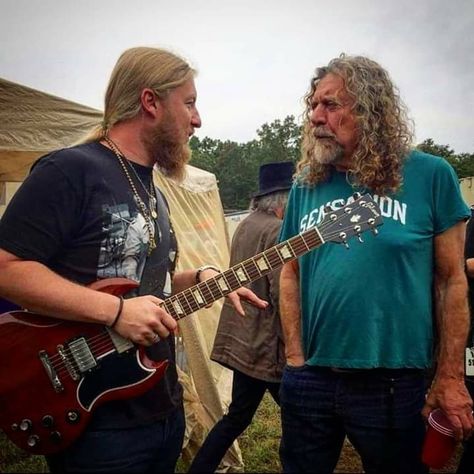 Derek Trucks, Tedeschi Trucks Band, Robert Plant Led Zeppelin, Allman Brothers Band, Allman Brothers, Pin Pics, Guitar Collection, Recorder Music, Rock N Roll Music