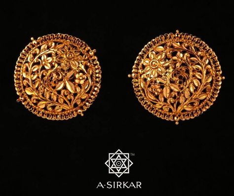 A Sirkar Jewellers Gold, Bengali Gold Jewellery, Pure Soul, Unique Gold Jewelry Designs, Gold Jhumka Earrings, Pure Gold Jewellery, Gold Jewellry, Gold Pendant Jewelry, Wedding Jewellery Collection