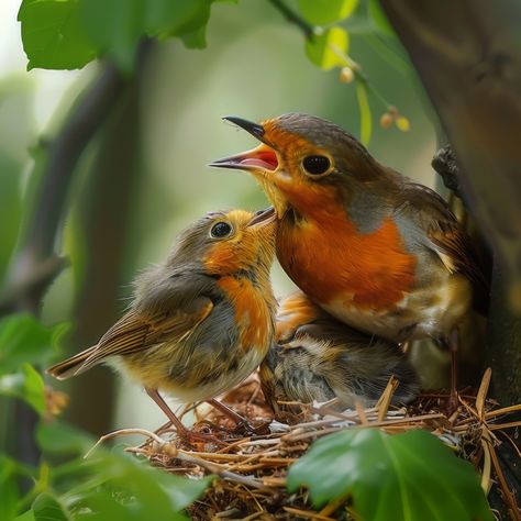 The protective momma bird with her innocent cute baby bird....makes you think of Mother's Day and the unique bond between mom and child. Backyard Birds Watching, Unique Birds, Mom And Child, Baby Bird, Backyard Birds, Bird Pictures, Wildlife Animals, Cute Animal Pictures, Cute Birds