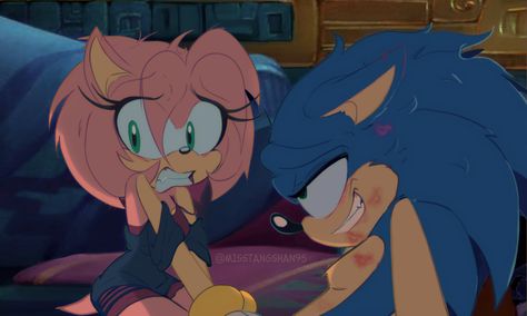 Sonamy Comic, Sonic The Movie, Shadow And Amy, Amy The Hedgehog, Sonic Heroes, Sonic Funny, Sonic And Amy, Sonic Fan Characters, Hedgehog Art