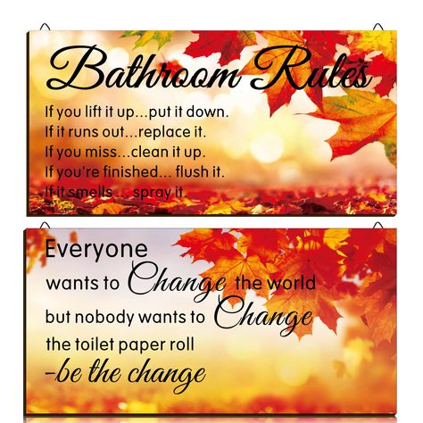 PRICES MAY VARY. What You Will Get: the package includes 2 pieces of fall maple leaf bathroom accessories, and the enough quantity and nice combination can meet your home bathroom wall decor needs or you can share with others Reliable and Sturdy: the bathroom decor is mainly made of quality wood material, with clear and vivid printing, smooth surfaces and no burrs, not easy to break or fade, reusable and can serve you for a long time Suitable Size: each wall decor measures approx. 30 x 15 x 0.5 Leaf Bathroom Decor, Leaf Bathroom, Orange Bathroom Accessories, Kids Bathroom Girls, Bathroom Decor Rustic, Rustic Accessories, Fall Bathroom, Wall Decor Bathroom, Orange Bathroom