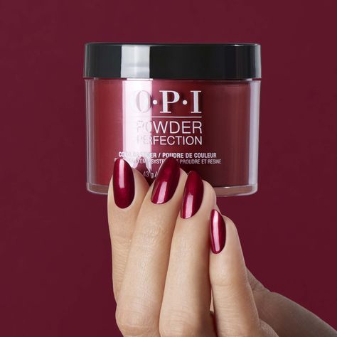 Opi Red, Maroon Nails, Sns Nails, Burgundy Nails, Dipped Nails, Fabulous Nails, Valentines Nails, Nail Polish Colors, Nail Trends