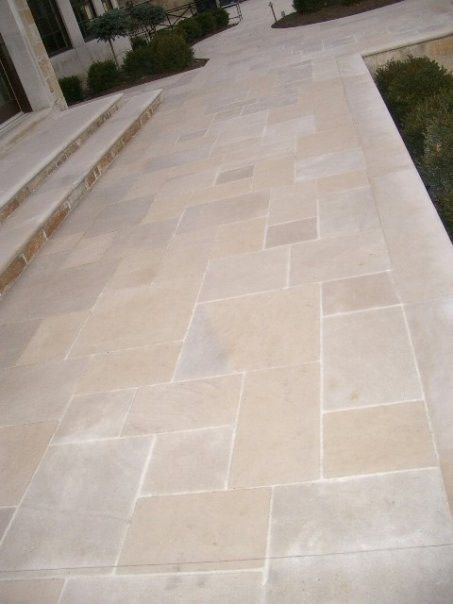 Indiana Limestone pavers Patio Slabs Ideas, Limestone Patio, Indiana Limestone, Garden Slabs, Limestone Pavers, Concrete Patio Designs, Outdoor Paving, Patio Slabs, Garden Paving