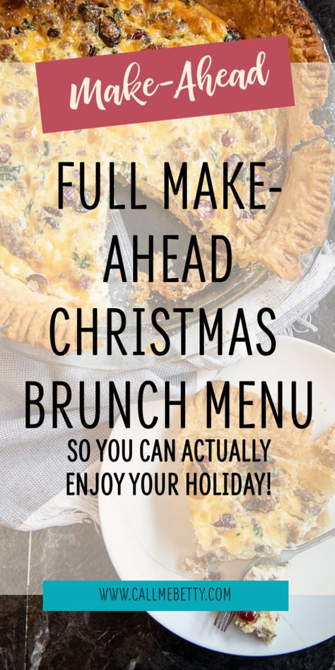 Christmas Brunch Drinks, Christmas Brunch Menu, Christmas Morning Brunch, Christmas Brunch Recipes, Christmas Luncheon, Make Ahead Brunch, Christmas Breakfast Recipe, Christmas Morning Breakfast, Christmas Eve Dinner