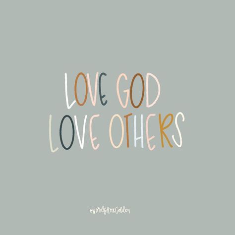 Love Others Bible Verse, Love God Love Others, The Greatest Commandment, Christian Girl Quotes, Widget Wallpaper, Christian Holidays, Greatest Commandment, Verse Cards, Faith Encouragement