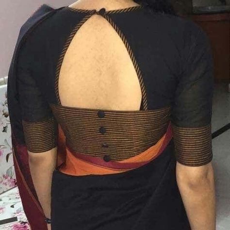 Blouse Back Neck, Blouse Designs High Neck, Cotton Saree Blouse Designs, Cotton Blouse Design, Blouse Designs Catalogue, New Saree Blouse Designs, Traditional Blouse Designs, Latest Model Blouse Designs, Cutwork Blouse Designs