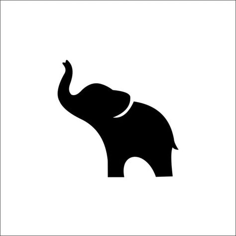 Elephant Black And White Drawing, Elephant Vector Illustration, Elephant Symbol, Silhouette Arte, Elephant Abstract, Asiatic Elephant, Elephant Icon, Black And White Elephant, Elephant Black And White