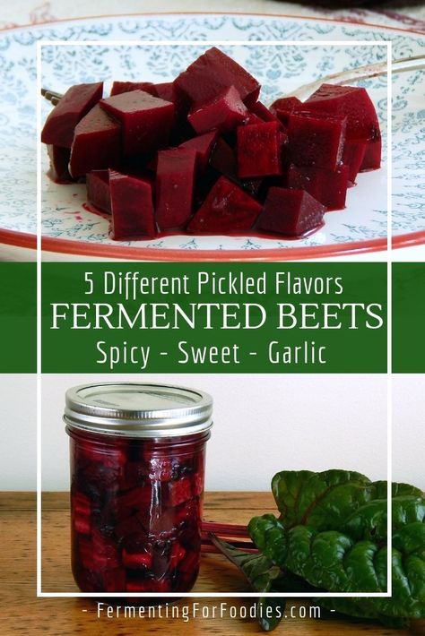 Fermented Beets, Fermented Vegetables Recipes, Pickled Beets Recipe, Beets Recipe, Plat Vegan, Fermented Veggies, Healthy Probiotics, Fermentation Recipes, Fermented Vegetables