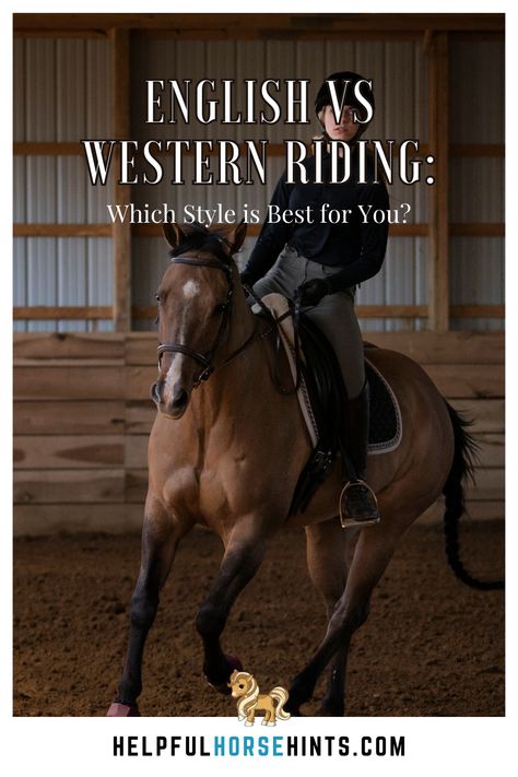 For most people starting in the riding world, a big question that often comes up is whether to choose between an English or a Western riding style. Choosing English versus Western riding depends on many factors, but it mainly depends on what you would enjoy the most. In this article, we explore the main differences between the two styles to help you decide which of them would suit your riding goals the best. #equestrian #horsequotes #outfit #breeds #horses #aesthetic #helpfulhorsehints English Style Riding, Western Horseback Riding Outfits, Winter Equestrian Outfits, English Vs Western Riding, Horseback Riding Outfit Western, English Horseback Riding, Horses Aesthetic, English Riding Outfit, Herding Cattle