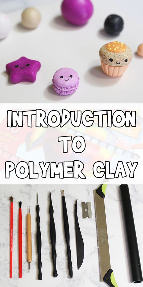 Introduction to Polymer Clay! It's such a fun and versatile crafting material  over the next few months I'll be sharing several tutorials on it. Polymer Clay How To Make Tutorials, Beginners Polymer Clay Ideas, Polymer Clay Charms For Beginners, Polymer Clay Materials, Polymer Clay For Beginners Tutorials, Over The Garden Wall Polymer Clay, Polymer Clay Beginner Tutorials, Polymer Clay Animals Easy Step By Step, Polymer Clay Charm Tutorial